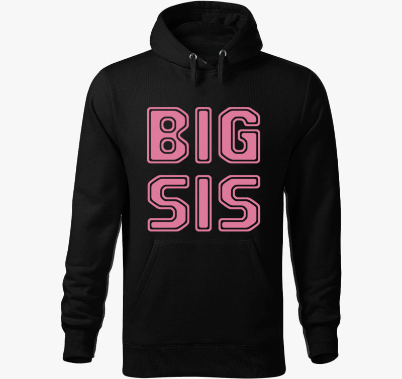 Big Sis kapucnis pulóver — Fekete