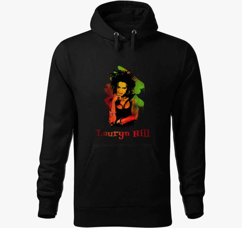 Lauryn Hill kapucnis pulóver — Fekete