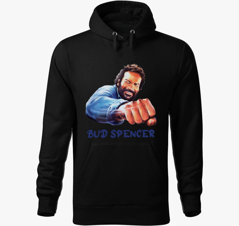 Bud Spencer ököl kapucnis pulóver — Fekete