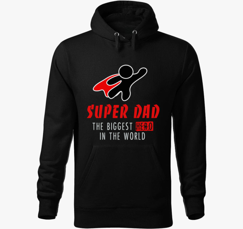 Super Dad kapucnis pulóver — Fekete