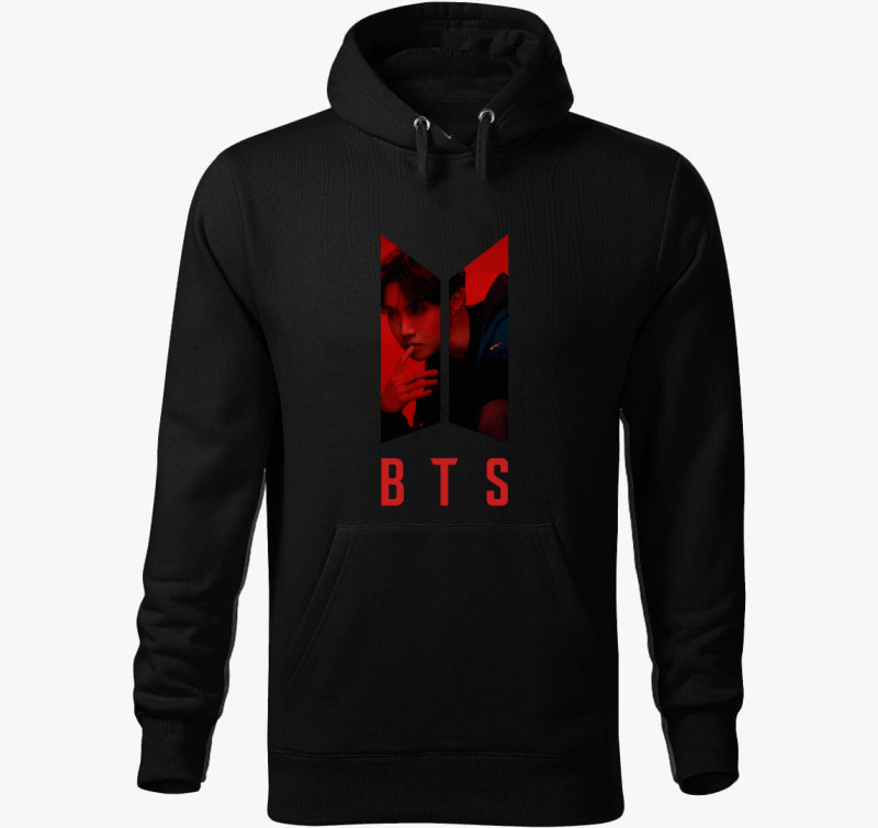 Bts-Jhope kapucnis pulóver — Fekete