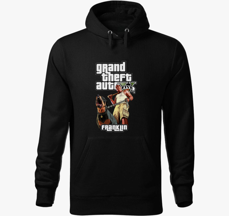 GTA 5 Franklin kapucnis pulóver — Fekete