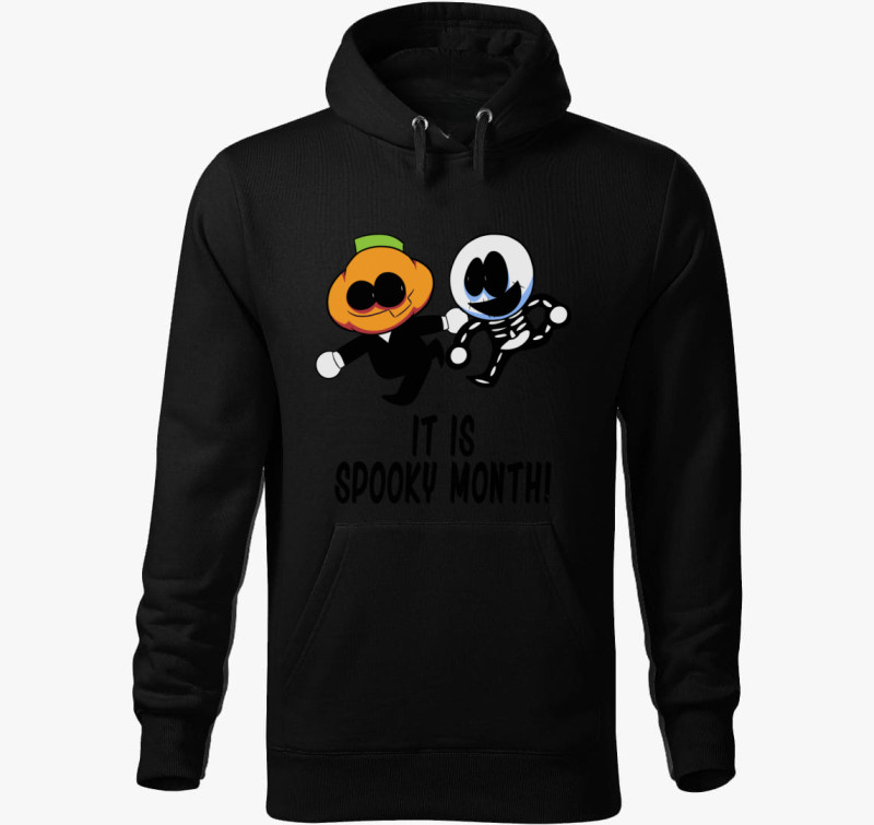 Spooky month halloweeni kapucnis pulóver — Fekete
