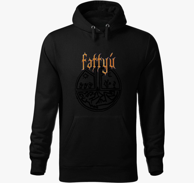 Fattyú - Hagyaték kapucnis pulóver — Fekete