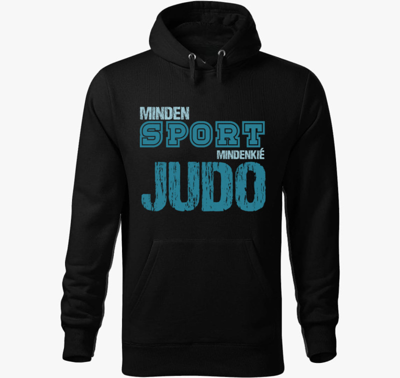 Minden sport judo kapucnis pulóver — Fekete