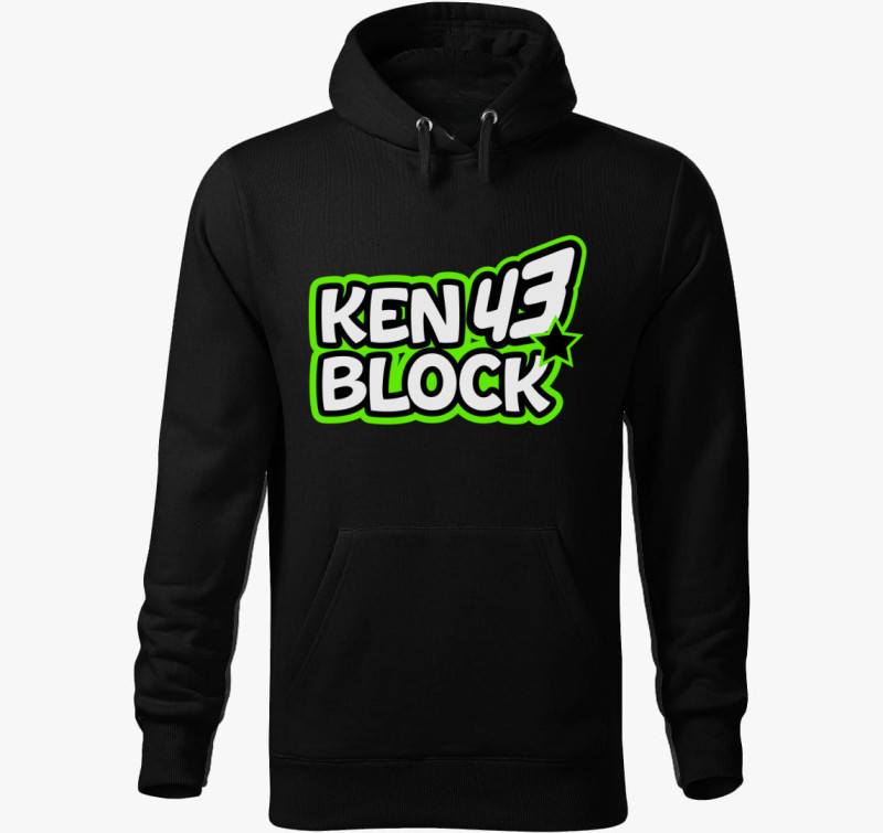 Ken Block kapucnis pulóver — Fekete