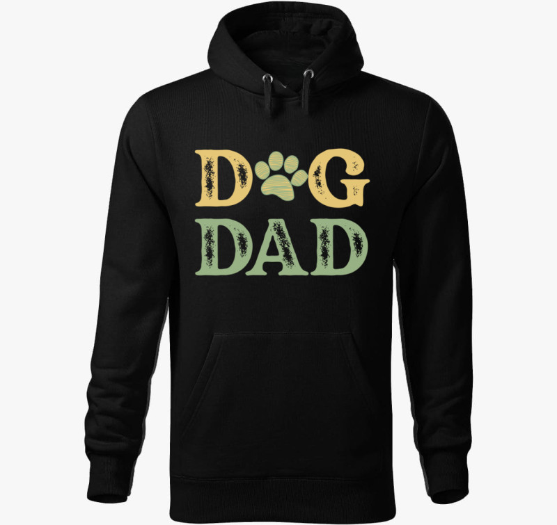 Dog Dad  kapucnis pulóver — Fekete