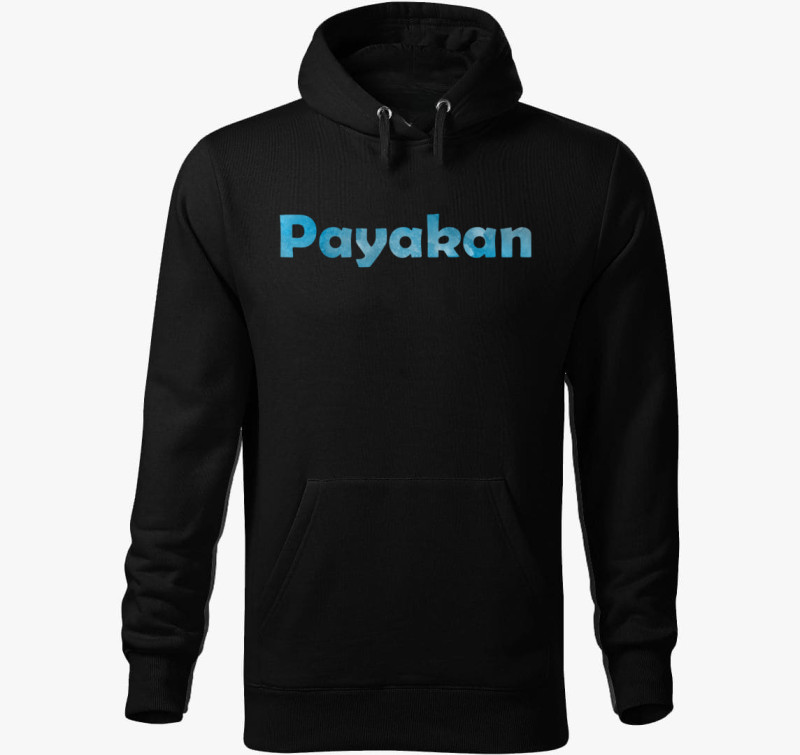 Payakan kapucnis pulóver — Fekete