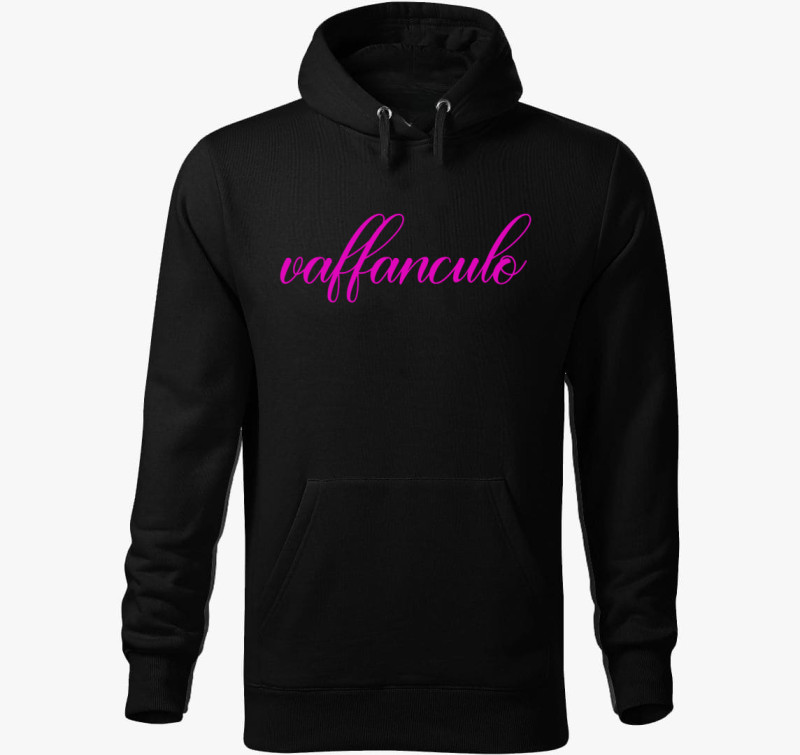 Vaffanculo pink kapucnis pulóver — Fekete