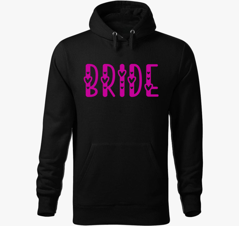 Bride pink kapucnis pulóver — Fekete
