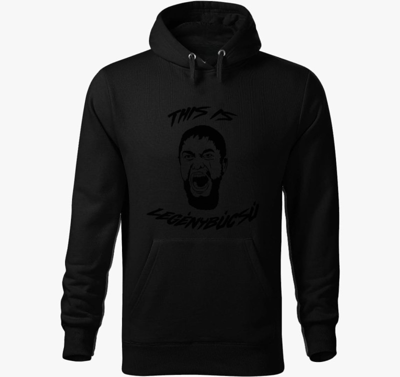 This is legénybúcsú kapucnis pulóver — Fekete