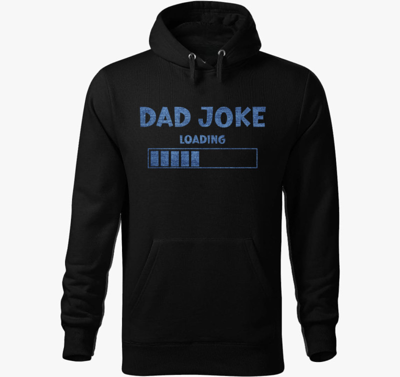 Dad joke jeans kapucnis pulóver — Fekete