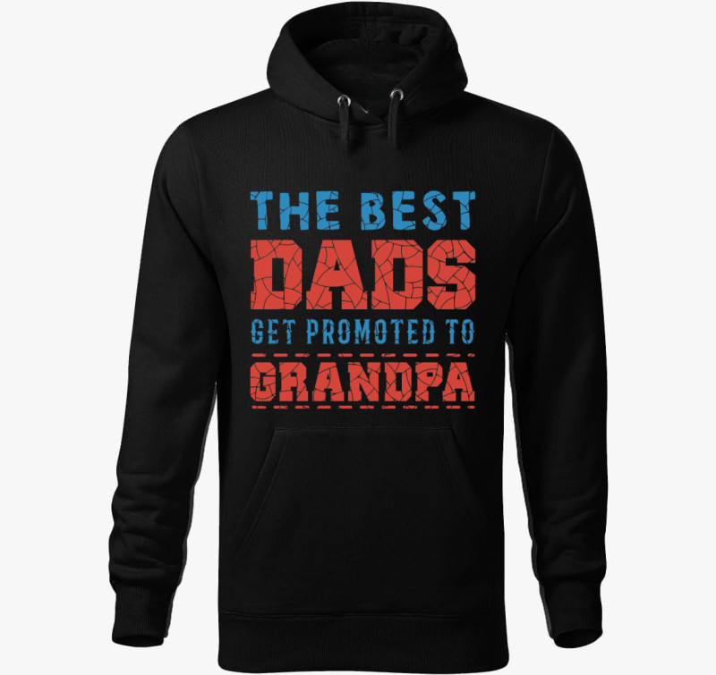 Promoted grandpa kapucnis pulóver — Fekete