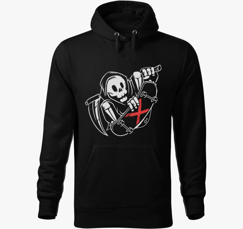 Skate or Die! kapucnis pulóver — Fekete