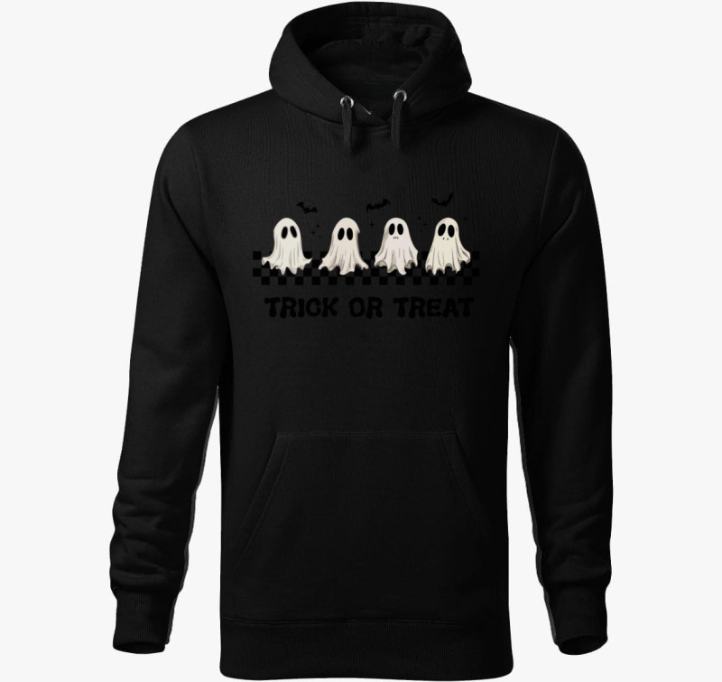 Trick or treat kapucnis pulóver — Fekete