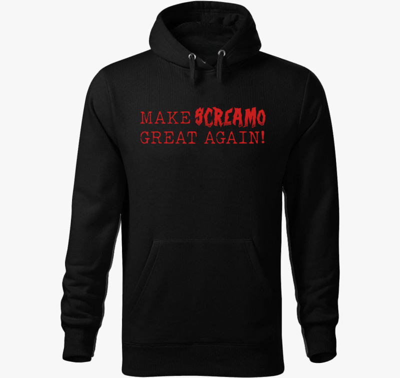 Make Sreamo Great Agan! kapucnis pulóver — Fekete