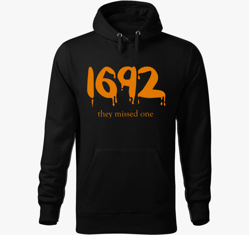 1692 halloween kapucnis pulóver — Fekete