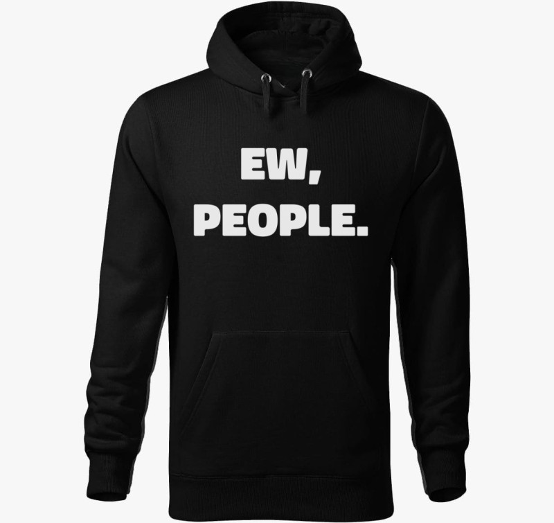 Ew people kapucnis pulóver — Fekete