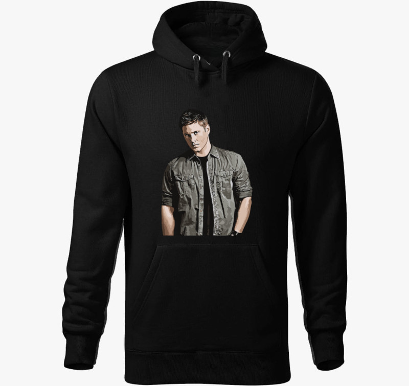 Supernatural Dean kapucnis pulóver — Fekete