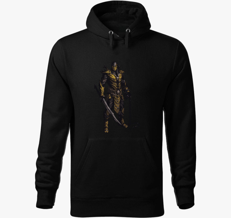 Mortal Kombat Scorpion modell kapucnis pulóver — Fekete