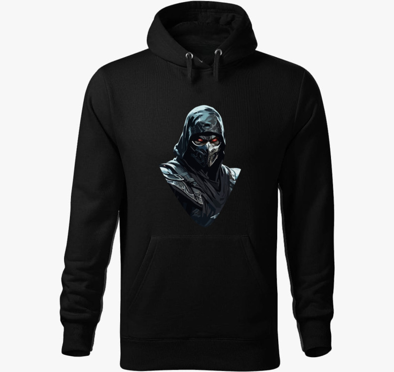 Mortal Kombat Noob Saibot avatar kapucnis pulóver — Fekete