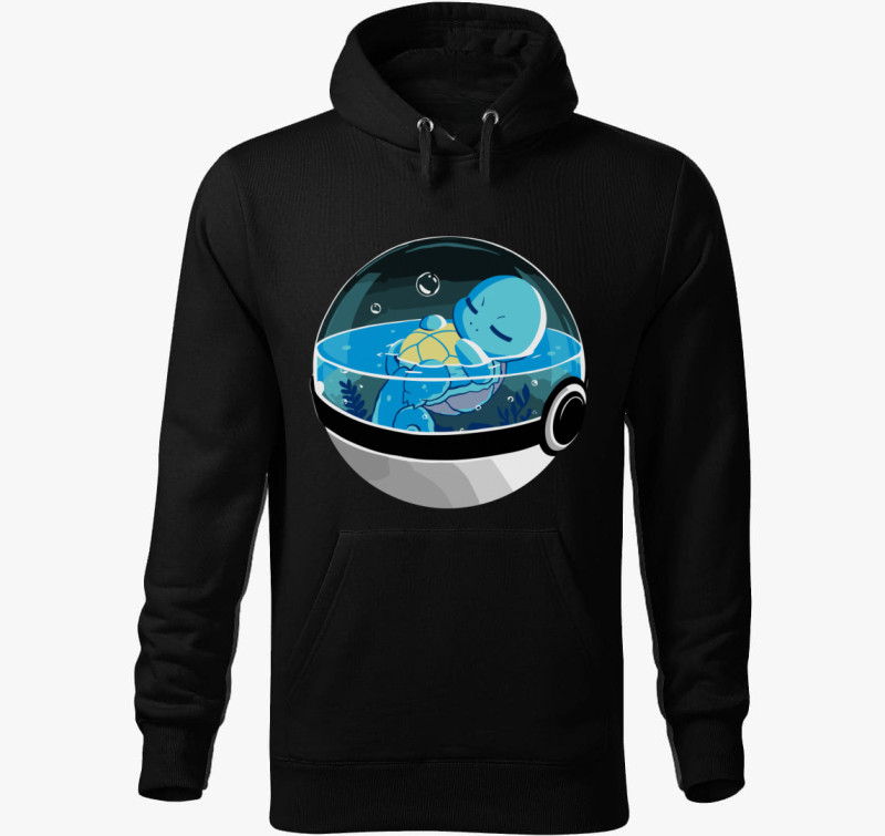 Pokemon Squirtle kapucnis pulóver — Fekete