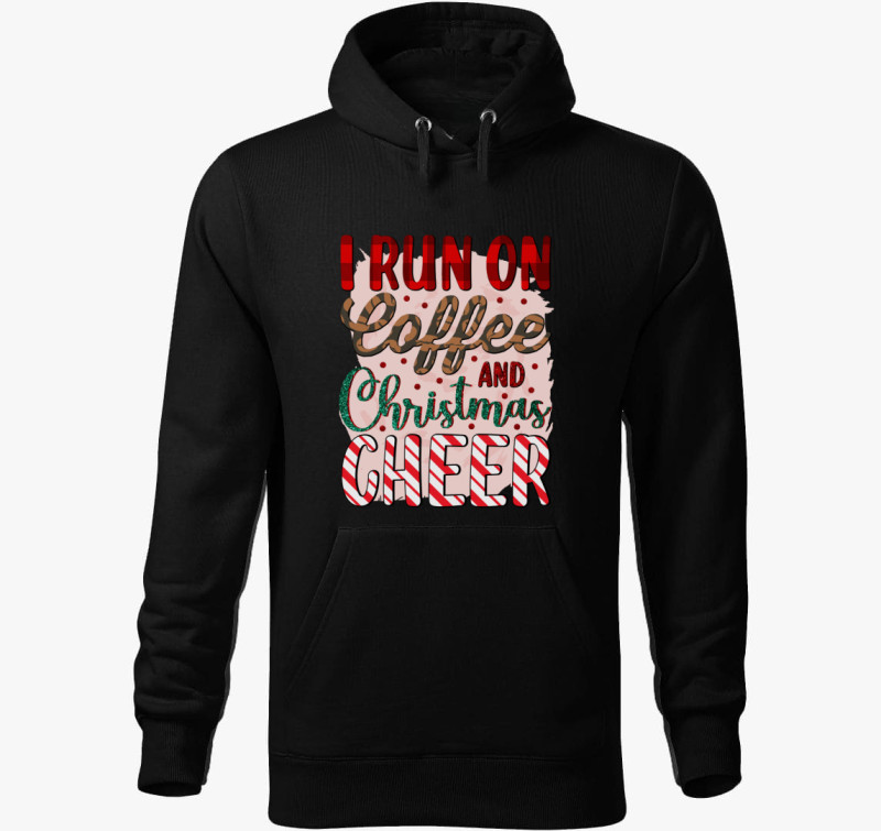 Xmas coffee kapucnis pulóver — Fekete