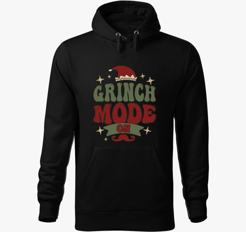 Grinch mode on kapucnis pulóver — Fekete