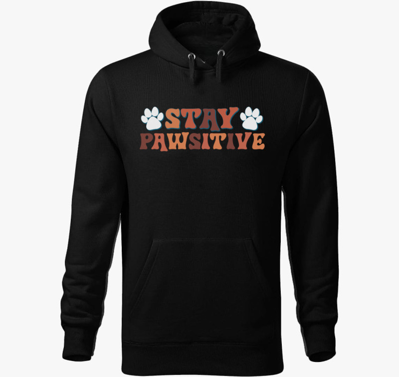 Pawsitive kapucnis pulóver — Fekete