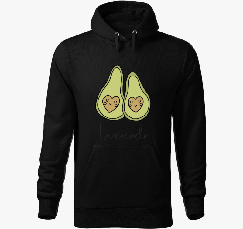 Loveocado kapucnis pulóver — Fekete
