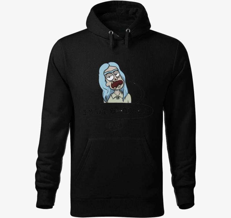 Rick és Morty - Billie Eilish Rick kapucnis pulóver — Fekete