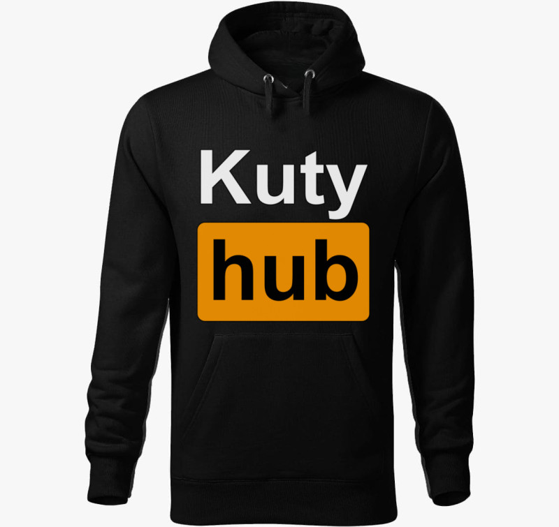 Kuty Hub kapucnis pulóver — Fekete