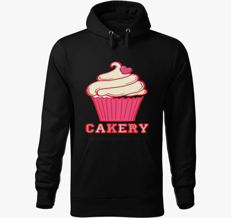 Cakery kapucnis pulóver — Fekete