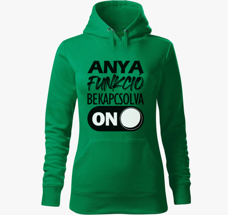 Anya funkció kapucnis pulóver — Fűzöld