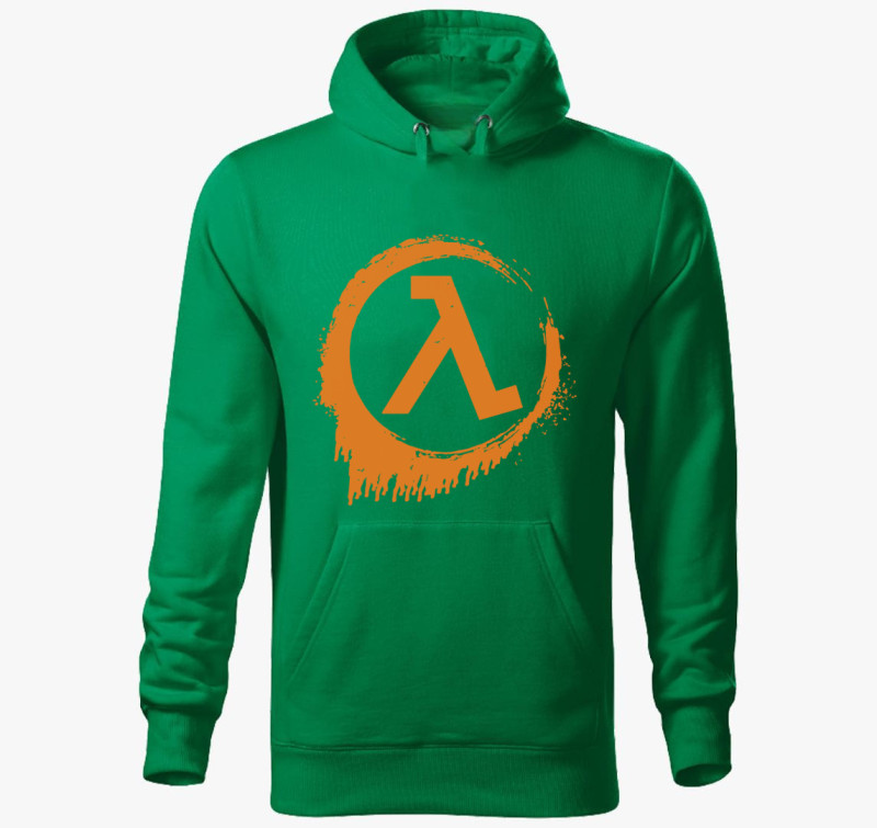 Half Life logo kapucnis pulóver — Fűzöld