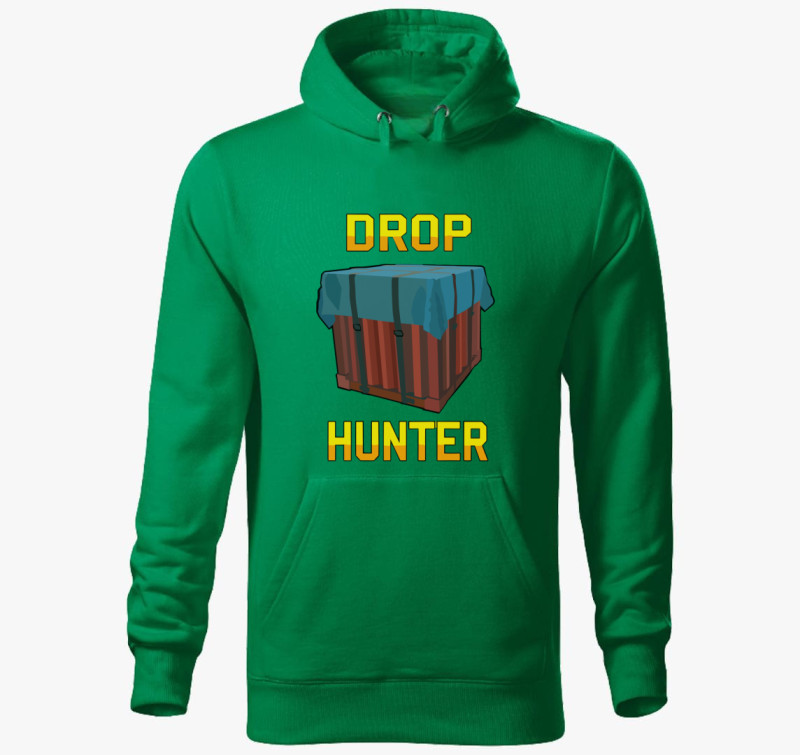 Drop hunter kapucnis pulóver — Fűzöld