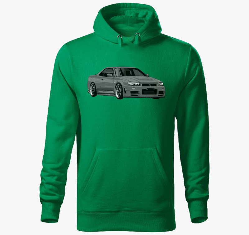 Nissan Skyline kapucnis pulóver — Fűzöld