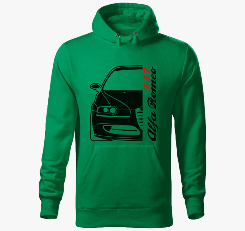 Alfa Romeo 147 kapucnis pulóver — Fűzöld