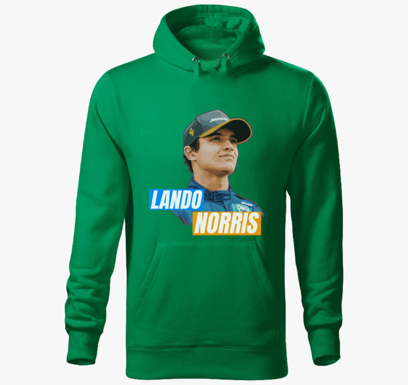 Lando Norris Forma 1 kapucnis pulóver — Fűzöld
