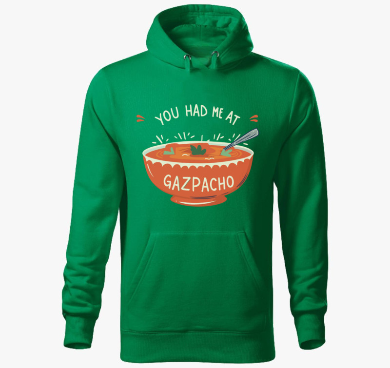 You had me at Gazpacho kapucnis pulóver — Fűzöld