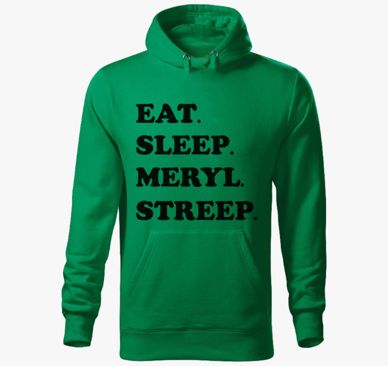 Meryl Streep kapucnis pulóver — Fűzöld