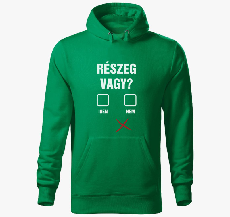 Részeg vagy kapucnis pulóver — Fűzöld