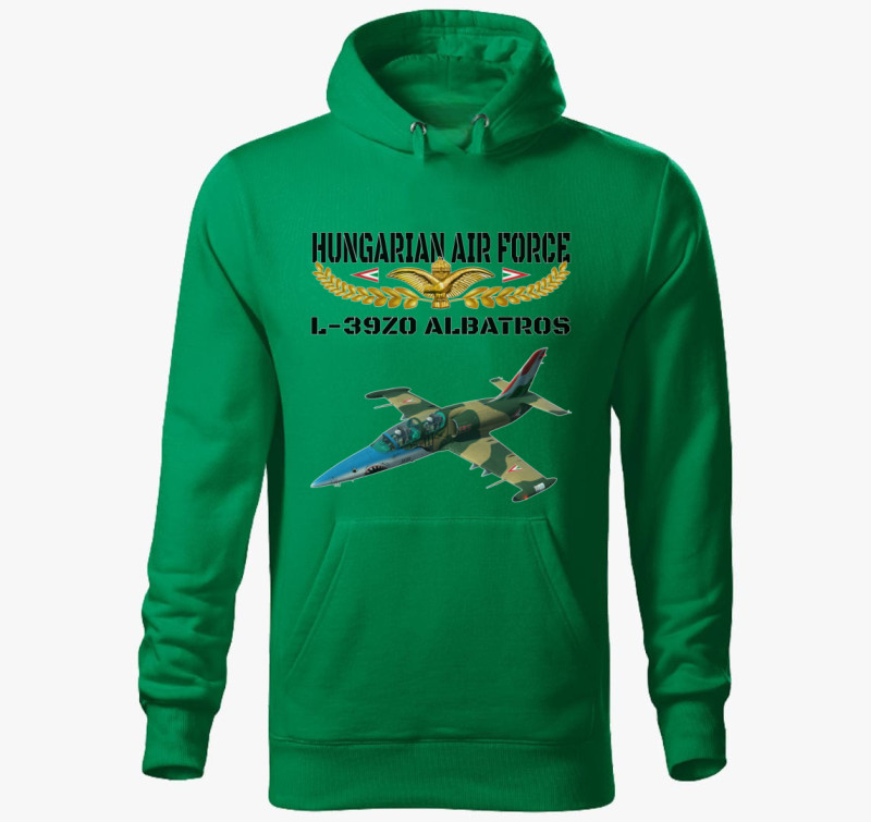 Aranysas L-39 2 kapucnis pulóver — Fűzöld