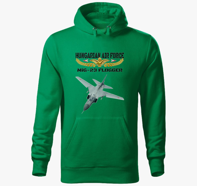 Aranysas MiG-23 3 kapucnis pulóver — Fűzöld