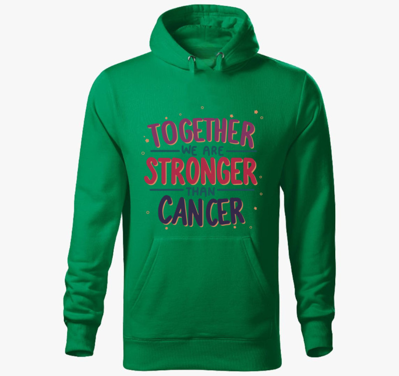 Cancer színes kapucnis pulóver — Fűzöld