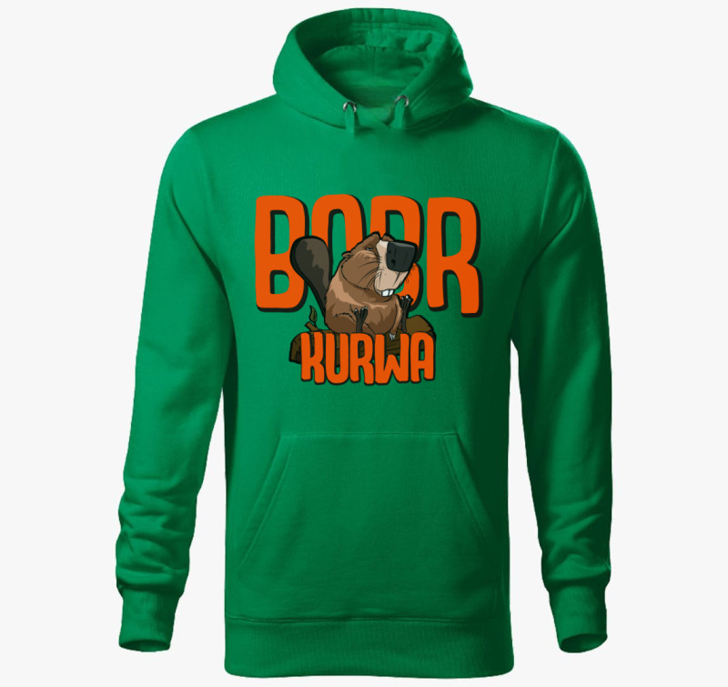 Bobr Kurwa vicces mém kapucnis pulóver 1 — Fűzöld
