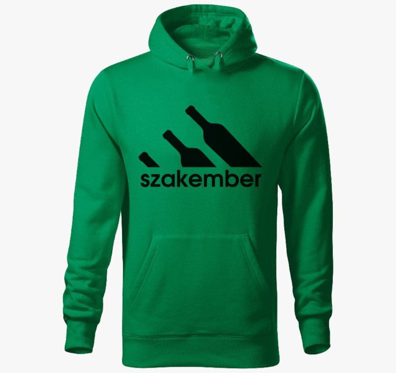Szakember márka kapucnis pulóver — Fűzöld