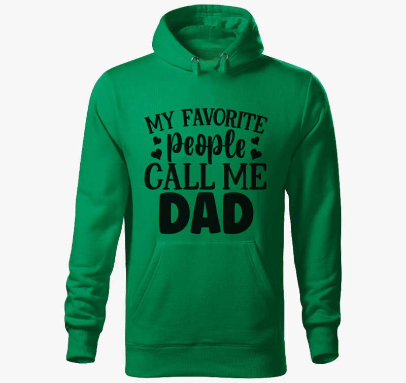 Call me DAD kapucnis pulóver — Fűzöld