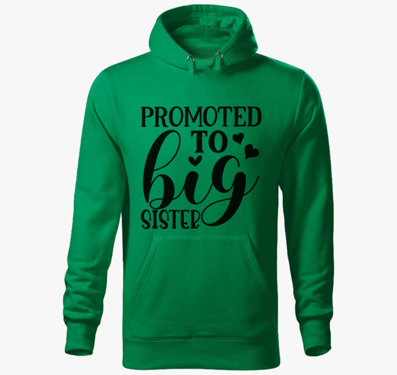 Big Sister kapucnis pulóver — Fűzöld