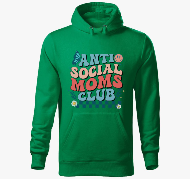 Antisocial MOM Club kapucnis pulóver — Fűzöld